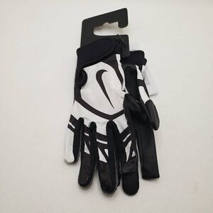 Nike Gloves Youth Unisex S-M Alpha Huarache Edge Batting Black White Baseball